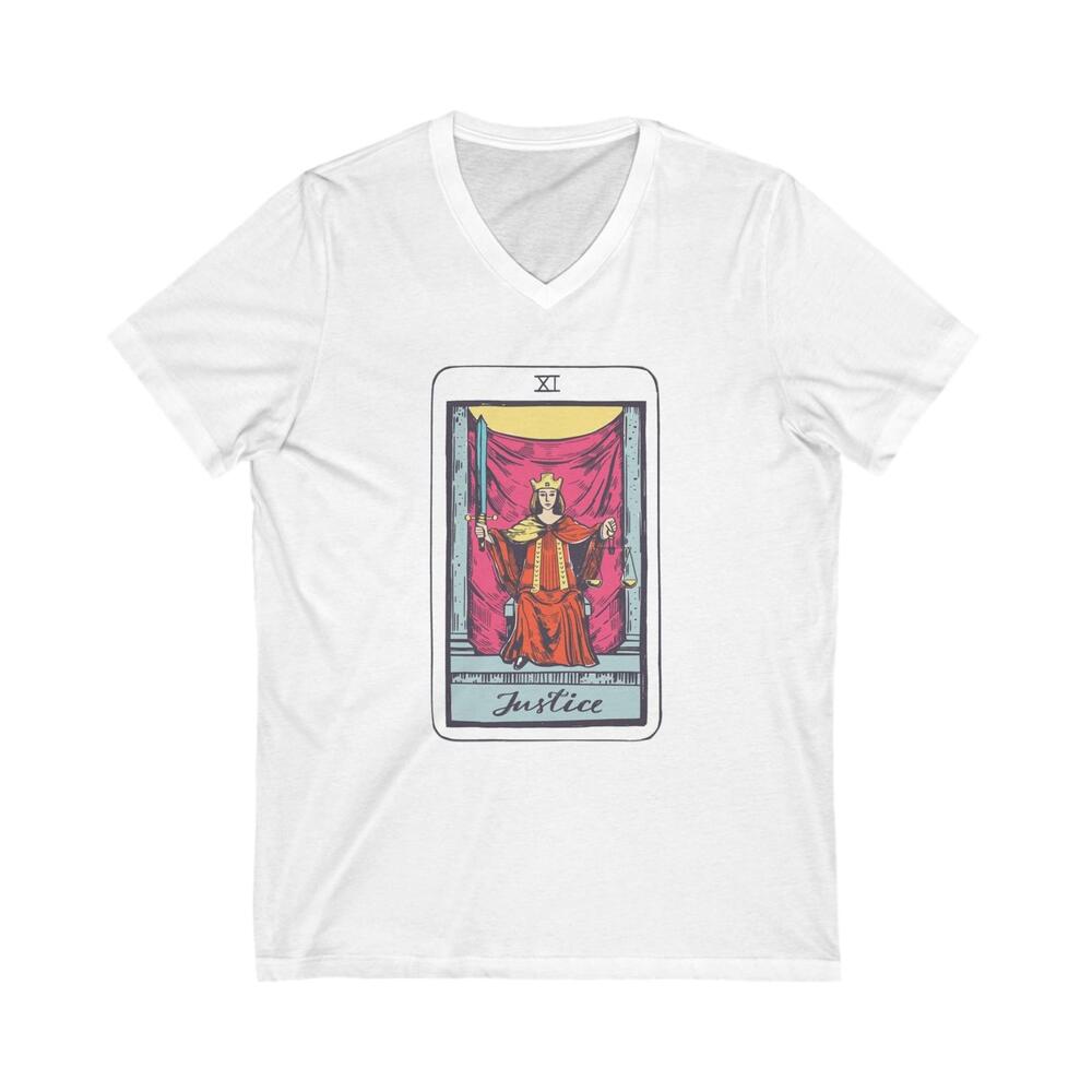 11 Justice |Major Arcana|Jersey Short Sleeve V-Neck Tee S/M/L/XL/XXL
